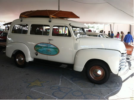 1951 Chevy Suburban Carryall – staging area prior to auction